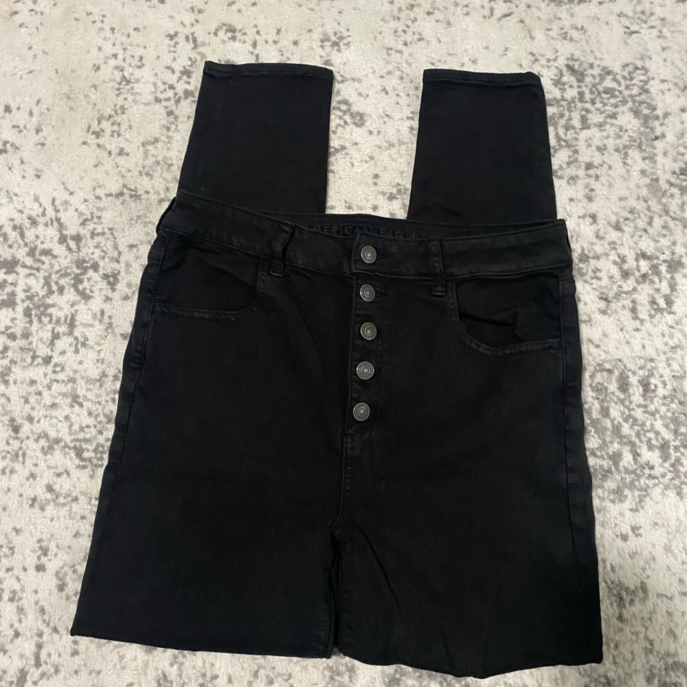 American Eagle jeans black high rise jegging. 14